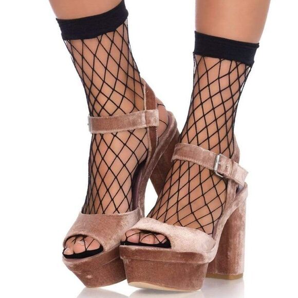 DIAMOND Net Ankle Socks - Picture 1 of 2